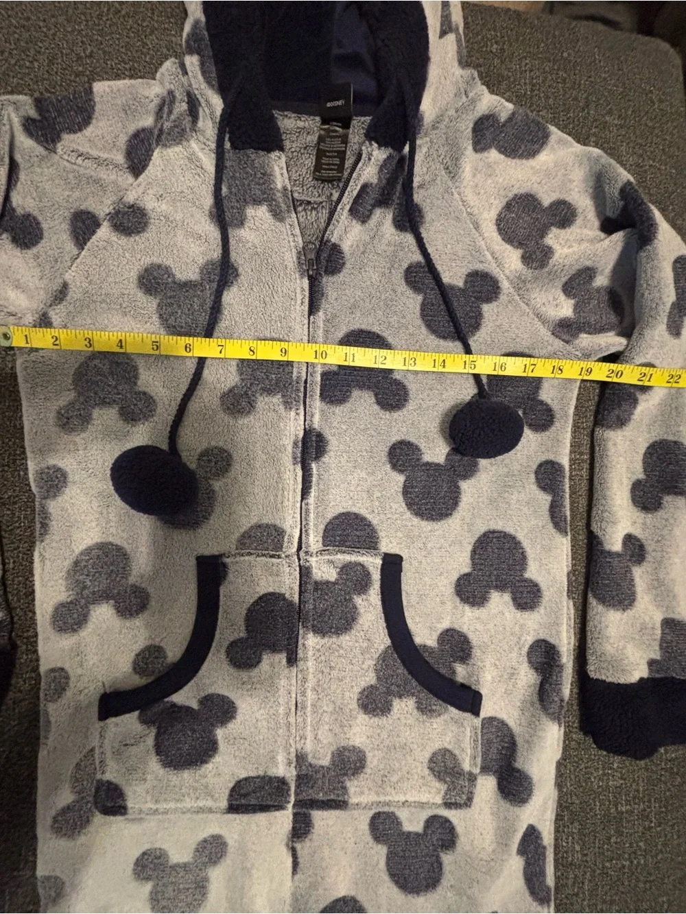 Disney Micky Mouse Onesie with Ear Hood - Picture 11 of 15